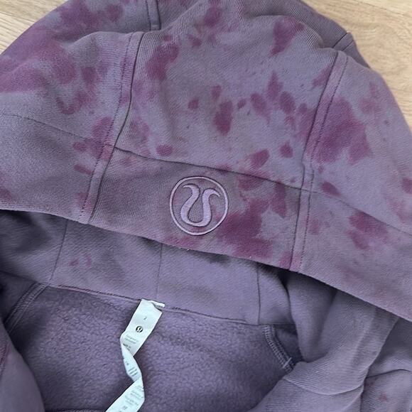 Custom Lululemon Scuba Full-Zip Sweatshirt Purple Tie Dye Size 2 - Picture 4 of 8